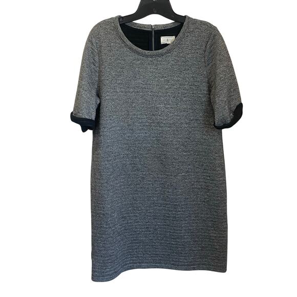 Lou & Grey A-line Gray Black Lined Stretch Career Work Dress Size Large - Picture 1 of 8